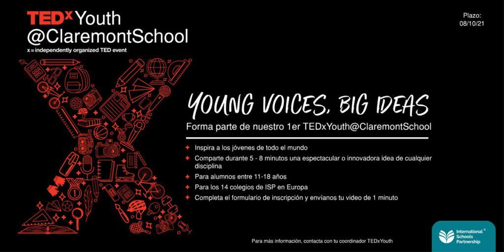 Inscríbete a TEDxYouth@Claremontschool 2021 